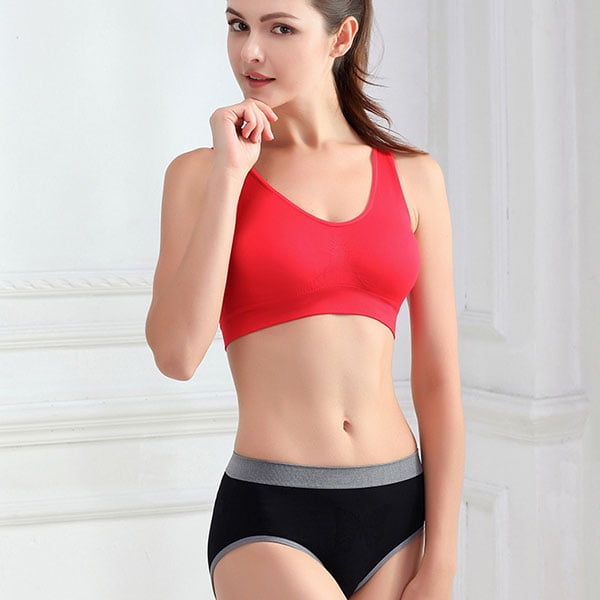 Details about   Women Seamless Yoga Sports Bra Crop Top Stretch Bras Comfort Padded Fitness Vest